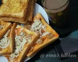 Foto langkah ke 3 dari resep Pizza roti tawar (menu sarapan praktis).