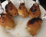A picture of step 3 of Lollipop chicken in a root beer barbecue sauce.