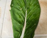 A picture of step 2 of Brad's Curry Mustard Green Rolls.