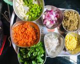 A picture of step 1 of Vegetable Bajra Khichadi.