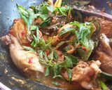 A picture of step 4 of Chicken Woku.