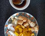 Pumpkin dry tofu with salted egg recipe step 1 photo