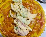 A picture of step 5 of Cheesy chilla Wrap.
