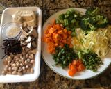 A picture of step 1 of Canh Kiểm (Vietnamese Coconut Vegetable Soup).