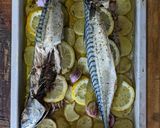 A picture of step 8 of Simple roast mackerel + potatoes.