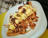 A picture of step 8 of Waffle with Ice cream.