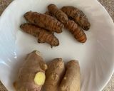 A picture of step 1 of Turmeric drink.
