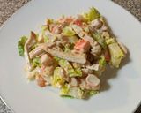 Foto del paso 10 de la receta Ensalada de cogollos, pollo y cangrejo con salsa César