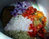 A picture of step 1 of Masala Khichdi.