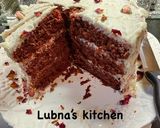 A picture of step 10 of Red Velvet Cake with Cream Cheese Frosting:.