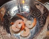 A picture of step 1 of Leftover Spaghetti with Shrimp and Vodka Sauce.