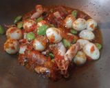 Foto langkah ke 3 dari resep Balado Cumi telur puyuh pete.