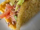 Fajita fit de queso y atún. Fast food real y casera! Apto celíacos 🌮