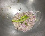 A picture of step 5 of Veg Hyderabadi Biryani with Boondi raita.