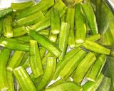 A picture of step 2 of Tarka Masala Okra.