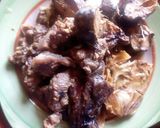 A picture of step 2 of Bitterleaf soup with cocoyam (ofe onugbo).