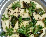 A picture of step 6 of Rava Dhokla.