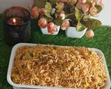 A picture of step 7 of Malaysian chicken fried rice.