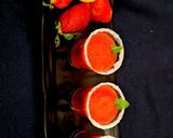 A picture of step 3 of Strawberry shots.