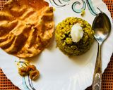 A picture of step 8 of Green Moong Dal Masala Khichadi In Pressure Cooker.