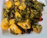 A picture of step 3 of Aloo Methi.