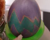 A picture of step 2 of My Easter Boiled Egg Breakfast for the kids😁.