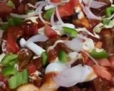 A picture of step 4 of Hawaiian Tikka pizza fries in Microwave oven.
