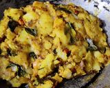 A picture of step 1 of Aloo chop.