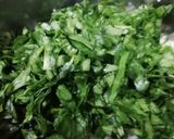 A picture of step 4 of Poha and Palak Rolls.