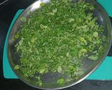 A picture of step 1 of Onion Flower Stalk Methi Subji.