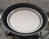 A picture of step 5 of Steamed Suji/Rava Triangles.