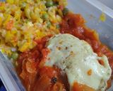 Foto del paso 5 de la receta: Almuerzo🍱casero🍛tajadas de plátano maduro🍟y yucas doradas...🍛🍱🫛