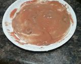 A picture of step 4 of Refried Been Enchiladas.