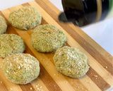 A picture of step 4 of Broccoli Patties with Avocado and Feta Sauce (Healthy Version).