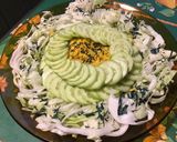 Une image de l'étape 7 de Salade iceberg,carottes jaunes,concombre et spiruline.
