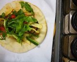 A picture of step 5 of Falafel sandwich||Falafel wrap.