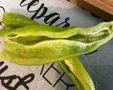 Une image de l'étape 5 de Poulet mariné grillé aux poivrons et courgette.