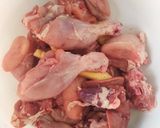 A picture of step 1 of Kashmiri kadam Saag Chicken.