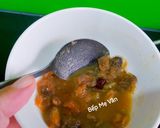Hình bước làm 1 của món Canh chua chay đậu hủ trắng,nấm kim châm và cà chua