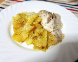 Foto del paso 4 de la receta: Merluza al vapor con patatas de cebolla