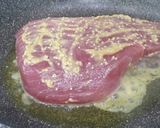 A picture of step 5 of Tuna tataki with white miso.