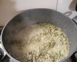 A picture of step 3 of Wild Asparagus Risotto with Tuscan-Style Pancetta.