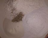 A picture of step 1 of Meethi bakhrkhani.