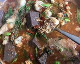 รูปขั้นตอนการทำที่ 5 ของ ขนมจีน น้ำยาป่าตีนไก่