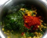 A picture of step 5 of Dal palak.