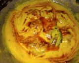 A picture of step 1 of Punjabi kadi pakode.