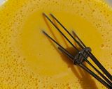 A picture of step 1 of Orange Halwa Barfi.