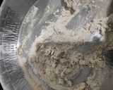 A picture of step 3 of Sorgam bhakri (flat bread) with ridge gourd and potato sabji.
