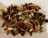 A picture of step 2 of Hippie chocolate bark.