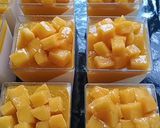 Gambar langkah 8 resipi Mango Panna Cotta 🥭.
